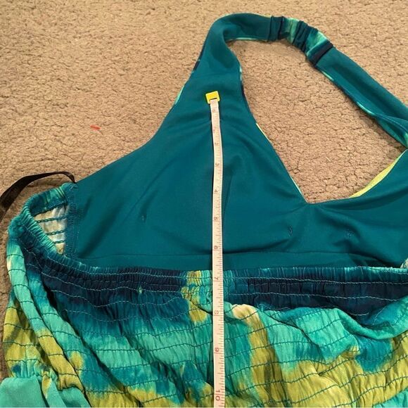 Bisou Bisou Halter Top Maxi Dress Tie Dye Size 10 Padded Bra - Picture 3 of 10